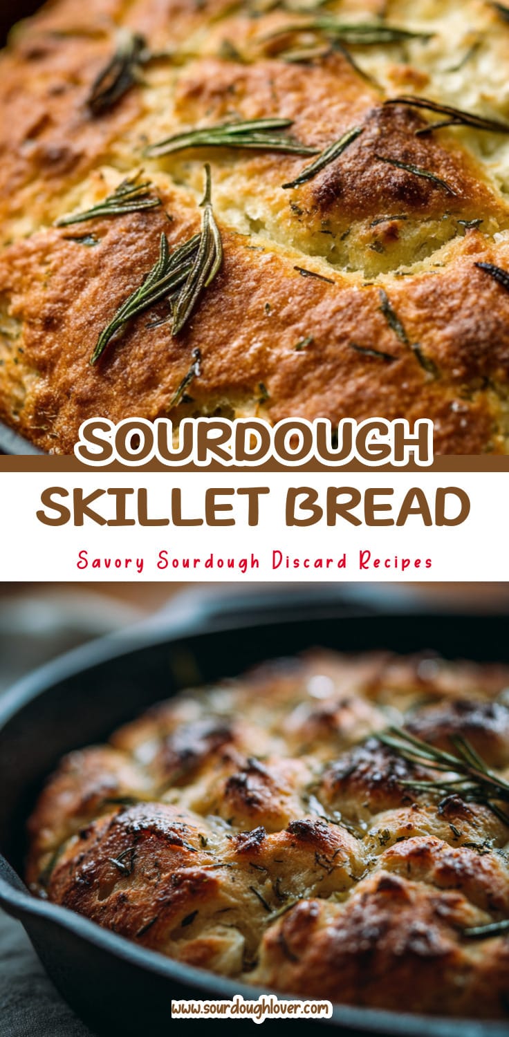 Sourdough Discard Herb Skillet Bread (Quick & Easy Recipe)