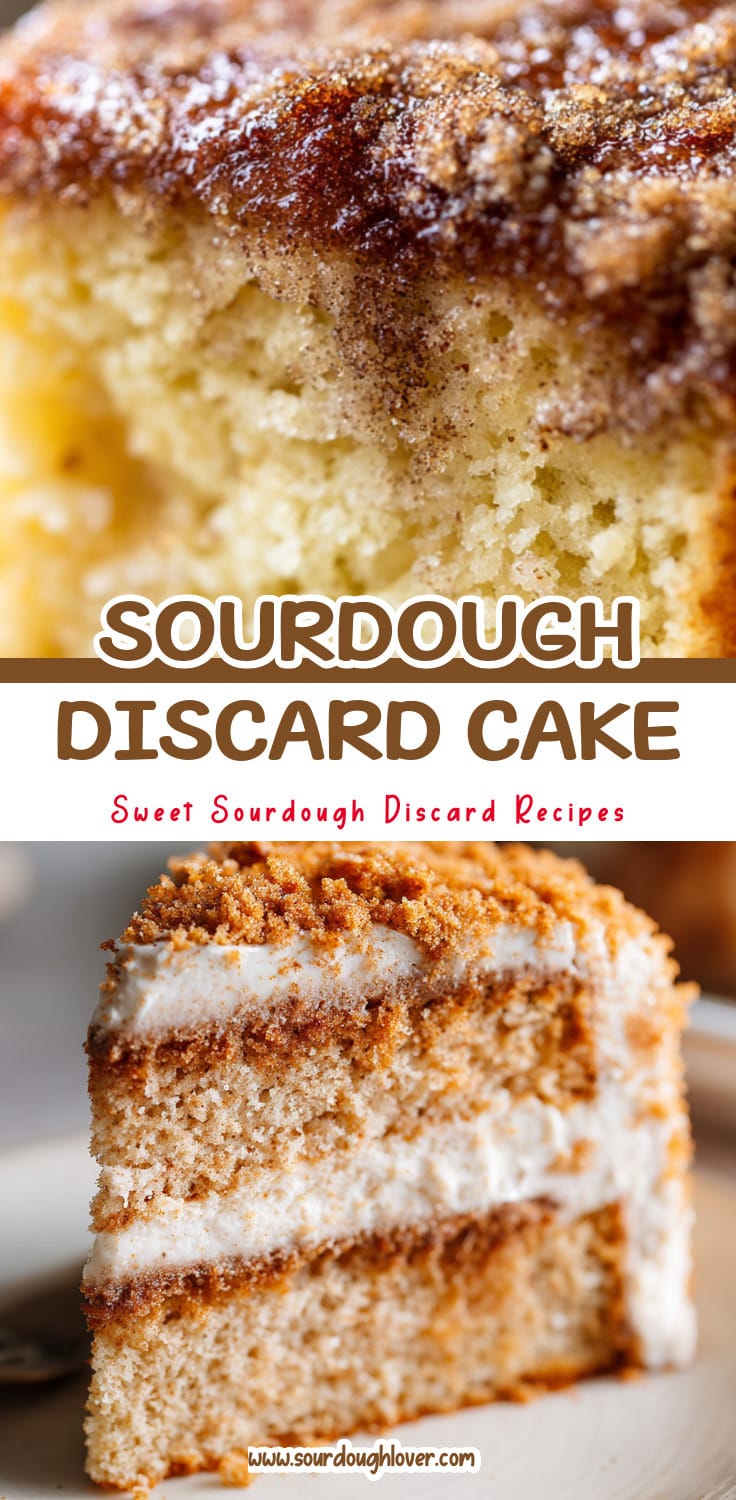 Sourdough Discard Vanilla Cinnamon Cake That's Perfect for Breakfast