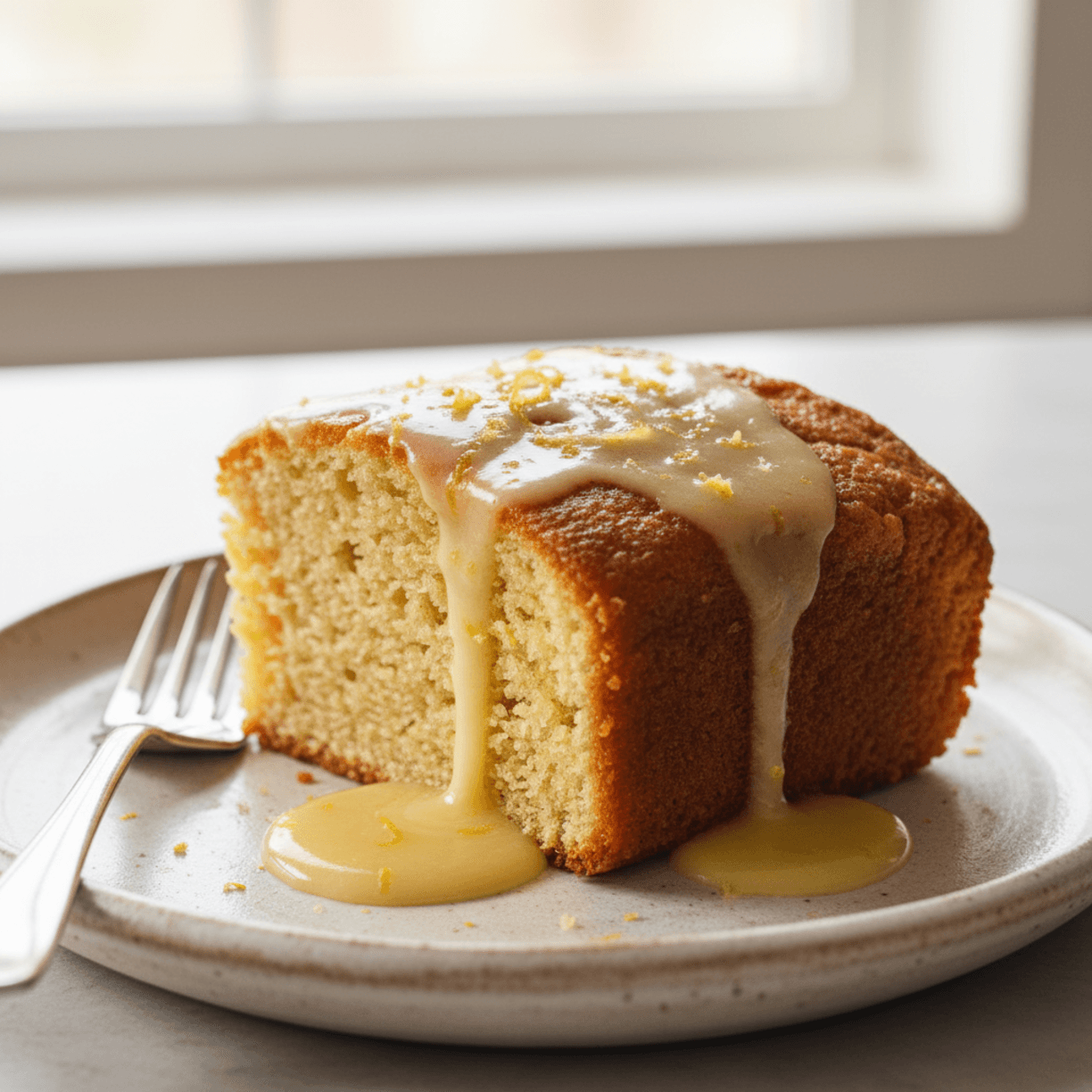 Sourdough Lemon Glaze Cake (Sourdough Discard Sweet Recipe)