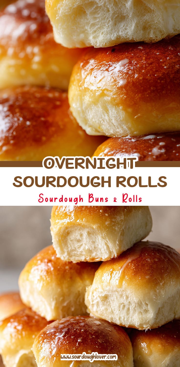 Overnight Sourdough Rolls with Butter Glaze (Quick & Easy Recipe)