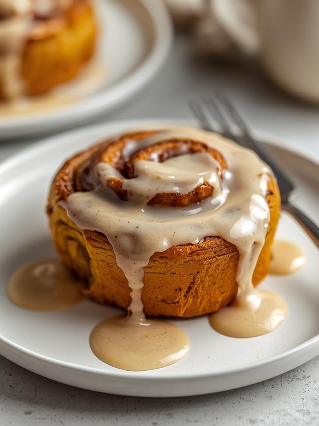 Warm Sourdough Pumpkin Cinnamon Rolls with Coffee Maple Frosting